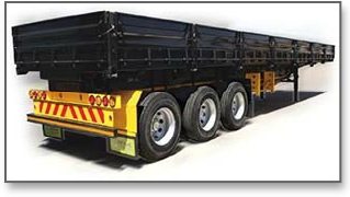 Prime 3 Axle Drop Side Flatdeck Black